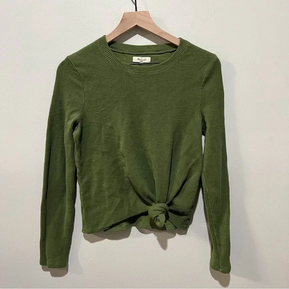 Madewell Elwood Knot Long Sleeve Top Small - Picture 2 of 6